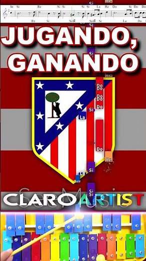 HIMNO DEL ATLÉTICO en xilófono (principiantes) 🔥