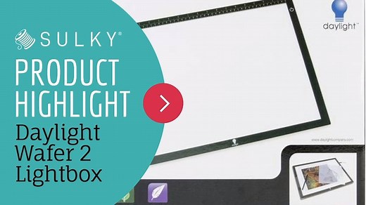 Learn how the Wafer 2 Light Box by the Daylight Company benefits your sewing, quilting and crafting. You'll be transferring patterns, templates and designs, layering appliques and more like a pro with this Ultra Slim light box in your sewing room! Large size: https://www.sulky.com/item/wafer-2-lightbox-by-daylight-company Small size: https://www.sulky.com/item/wafer-1-lightbox-by-daylight-company | Sulky of America