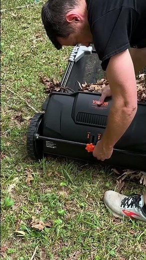 Never Rake Leaves Again! Lawn Sweeper Review.