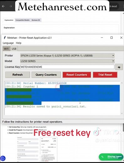 Epson Waste Ink Pad Free Reset Key Solutions
