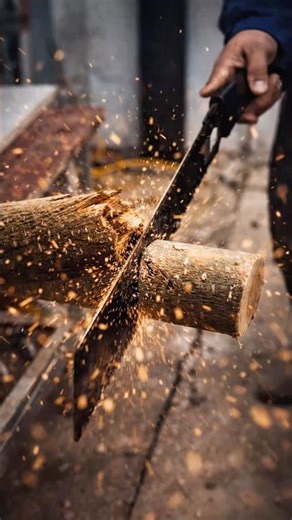 Powerful Pruning Saw Slices Thick Wood Clean and Fast #shortvideo