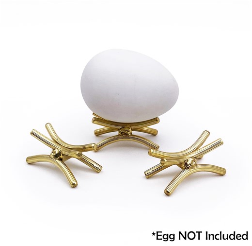Modern Horizontal Egg Display Stand: Cast Metal Stands With Gold Finish (lot of 3) - Etsy