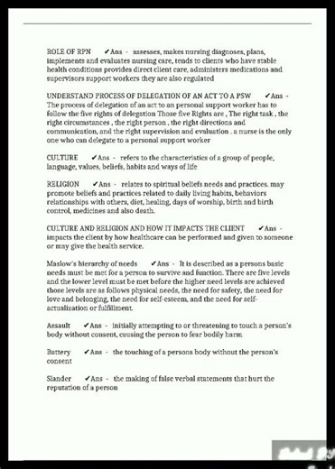 Latest PSW NACC Final Exam Questions Solutions video