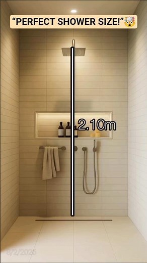 Perfect Shower Size Guide 🚿| Bathroom Design Measurements #shorts