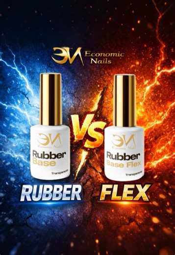 Rubber vs Flex 💅 ¿Resistencia o elasticidad? 👀 Elige la base perfecta para tus uñas ✨ 🔥Ambas al –50%🔥 Consíguelas en Economic Nails #EconomicNails #RubberBase #FlexBase #NailsTok #RebajasNails