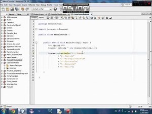 7.- Codigo Menu consola en java