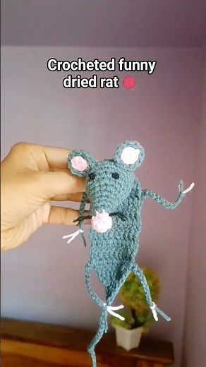 Crocheted funny dried rat keychain #crochet #swathisartwork #crochetaccessories #shorts #funnyrat