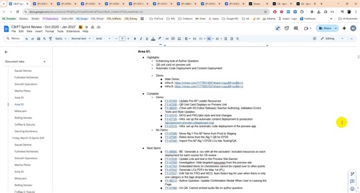 CB - Sprint 230 - Area 51 Demo