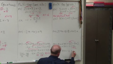 Solving a linear equation with a variable on both sides