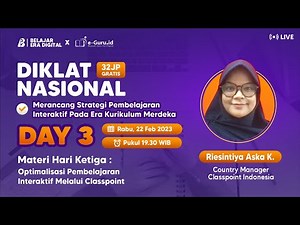 Diklat ! Optimalisasi Pembelajaran Interaktif Melalui Classpoint