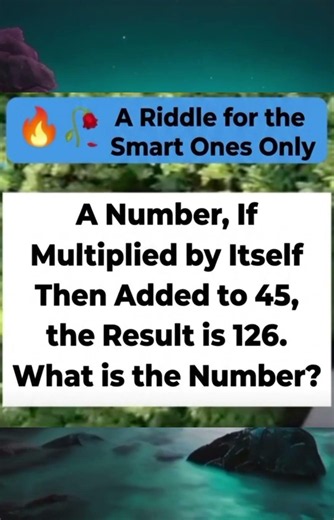 Can You Solve This Math Riddle?