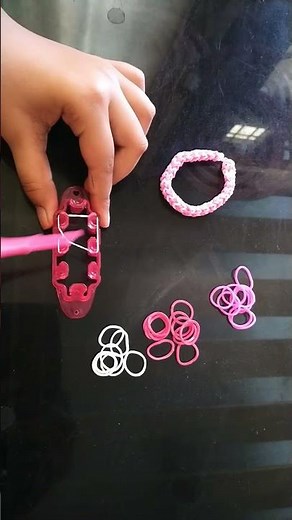 # rubber band bracelet# easy loom bracelet ☺️