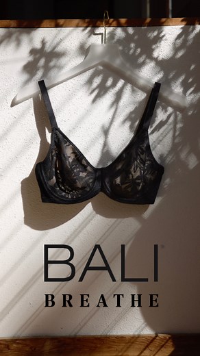 1.5K views · 16 reactions | Luxurious support where it matters most. #BaliBreatheCollection Shop our Bali Breathe Lace Underwire Bra in the color Black. | Bali Bras | Facebook