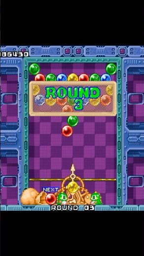 Puzzle Bobble Round 3 - Classic Arcade Gameplay#shorts