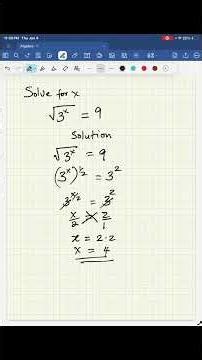 How to Solve √(3^x) = 9 | Exponents Made Easier