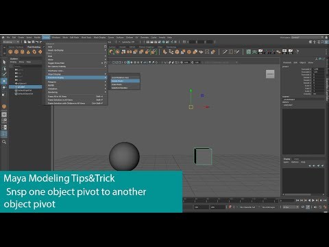 Maya Tips &Tricks #Snap one object #pivot to #another object pivot
