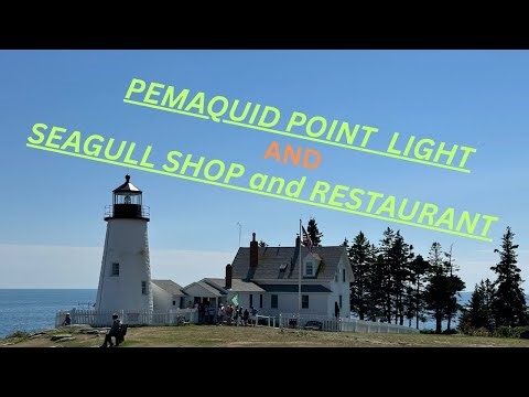 Pemaquid Point Light and the Seagull Shop and Restaurant. #eating #vacation #shopping #explore