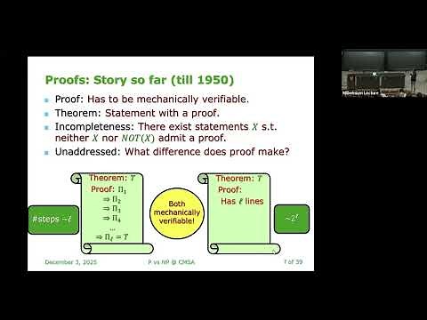 Madhu Sudan | The P vs. NP problem: An Existential Question for Mathematics