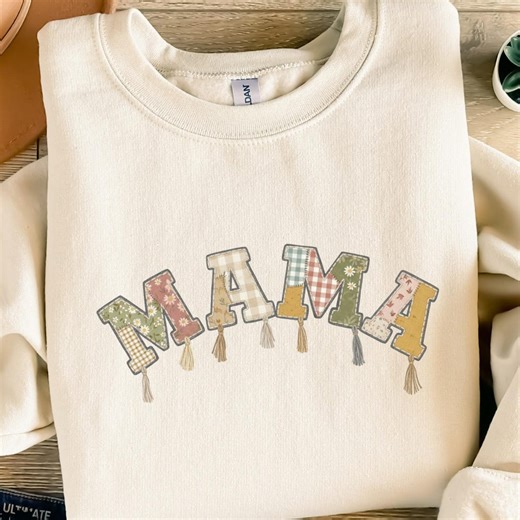 Boho Mama Patchwork Digital PNG SVG File Tassel Quilt Style Design Daisy Gingham Mothers Day Shirt Sublimation Ready to Print Craft - Etsy