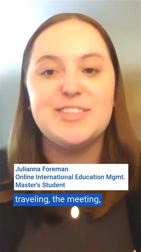 Looking to advance intercultural learning and global exchange as a leader in international education? Our flexible online Master of Arts in International Education Management (IEM) is designed specifically for working professionals. This program allows you to deepen your real-world expertise, expand your professional network, and learn from industry experts. Hear from current IEM student Julianna Foreman, who is studying remotely, as she shares why she chose this program and the Institute. Learn