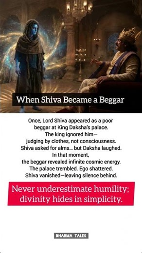 When Shiva became a Beggar 🔱🙏 #shorts #ytshorts #lifelessons