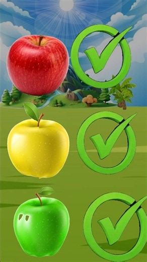 Guess the correct apple 🍎🍏 red green yellow?','#foryou