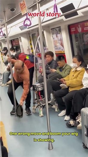 Fell Asleep While Holding the Pole on a Train… The Ending Is So Embarrassing