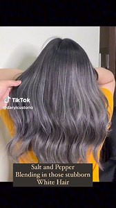 Do you have the same problem when it comes to hidding stubborn #whitehair ? Our solution : #blend it any #translucent color like ash like achieving a #saltandpepperhair ✨ #nook #nooktified #whitehairdontcare #whitehairproblems | Nook Salon Official | Facebook