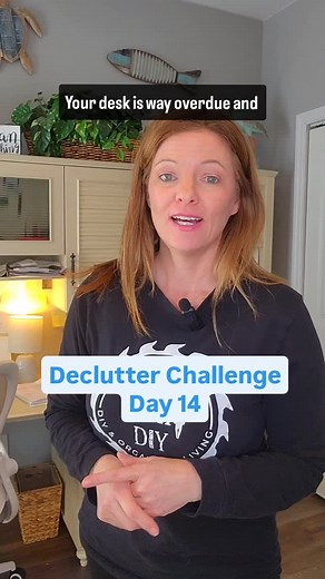 Day 14 of the 20 Days To Declutter Challenge: Desk and Office Area! 🖥️📎 Create a workspace that inspires focus and creativity by clearing the clutter and organizing your essentials. Comment "declutter" & I'll DM you the link to download the checklist. #declutter #thedailydiy #declutterchallenge | The Daily DIY