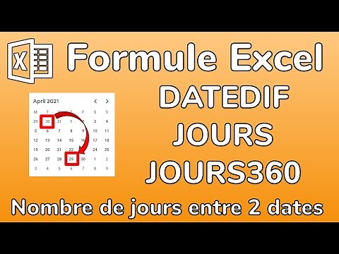Excel - Calculer le nombre de jours entre 2 dates - Formules DATEDIF JOURS JOURS360 - Docteur Excel