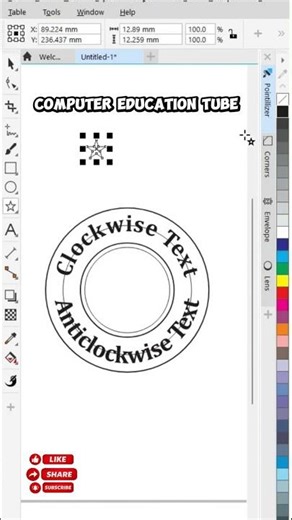 CorelDRAW में Circular Text कैसे बनाएं 🔥 | Logo Design Trick