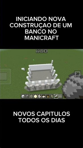 Iniciando A Construção De Um Banco No Manicraft #Construçao#Banco#Manicraft