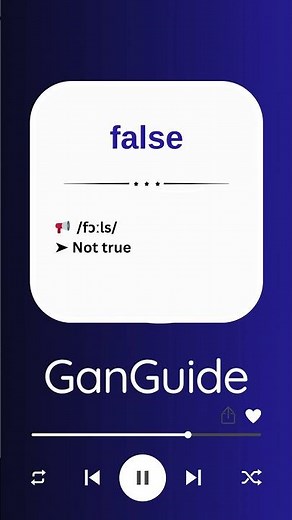 A1 English Word: FALSE | Meaning & Pronunciation