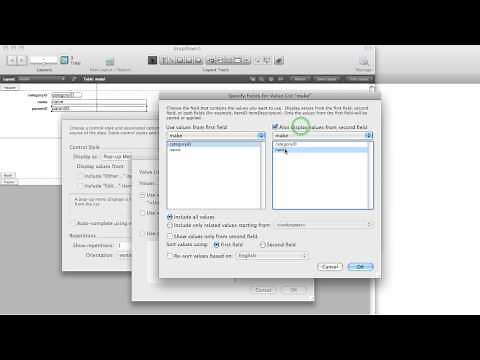 Dynamic Menus/Value Lists in Filemaker Pro®