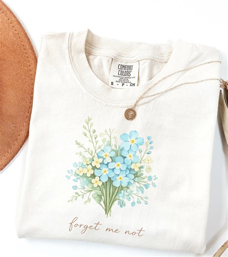 Forget Me Not Flower Shirt | Botanical Aesthetic Tee - Etsy