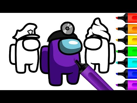 How to Color Among Us Characters | Among Us Coloring Pages