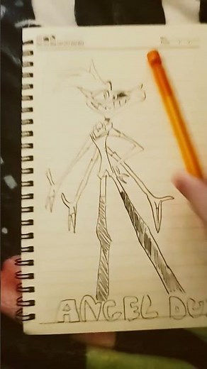 Drawing Angel Dust cause I'm bored :D #AngelDust #HazbinHotel #capcut #edit #art #drawing #posion