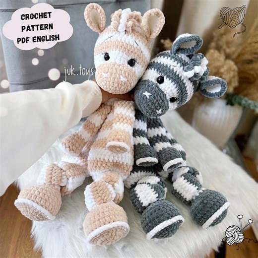 Zebra Comforter Crochet Pattern: Amigurumi Animal Toy (PDF Pattern English) - Etsy