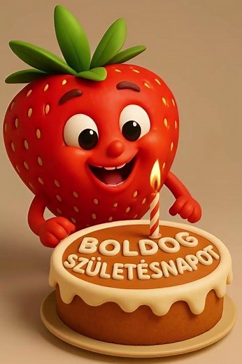 Boldog születésnapot! 🎉 Eperkés meglepetés tortával 🍓 #születésnap