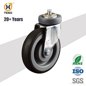 [Hot Item] China Manufacturer Industrial 5 Inch Swivel Thread Stem TPE Elevator Trolley Castor Wheel Caster