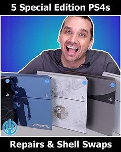 These 5 broken Special Edition PlayStation 4s have been sitting around my shop for a while so I decided to try one more time to fix them... and if they can't be fixed I'll at least swap the cases onto working PS4s. Do you try to fix something and then, if you can't, keep it in case you can figure it out sometime later? What's sitting around your house that you're planning to try to fix sometime? Tools I Use: -Protech Toolkit: Amazon (paid link) https://geni.us/90il5y -FLIR ONE Camera: Amazon (pa
