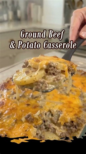 Cheesy Ground Beef & Potato Casserole Everyone Will Want Seconds Of!