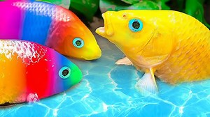 18K views · 214 reactions | Big Koi Fish Rescue Baby Koi From King Crab Colorful | Kids Toy TV | Facebook