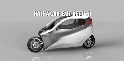 C-1 Is An Auto-Balance EV That's Half-Motorcycle, Half-Car, and All-Awesome