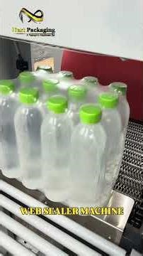 web sealer with shrink tunnel for coconut water bottle | water bottle shrink tunnel