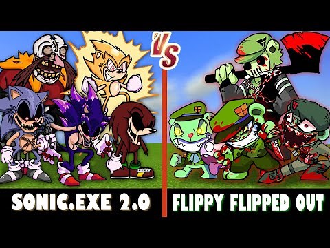 FNF Sonic.EXE 2.0 vs. Flippy Flipped Out! | Minecraft (CRAZY!)