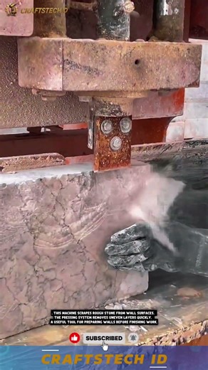 Powerful Wall Surface Press Machine for Scraping and Smoothing Stone Walls in Construction #machine