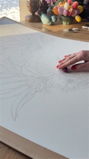 Try this trick if your graphite lines smudge! #watercolortips #beginnerarttips #graphitesketch