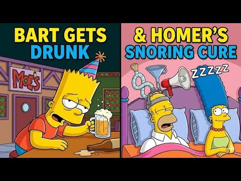 Simpsons Funny Moments | Bart Gets Drunk & Homer's Snoring Cure