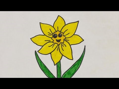 How to draw a daffodil @AlliesArtforKids